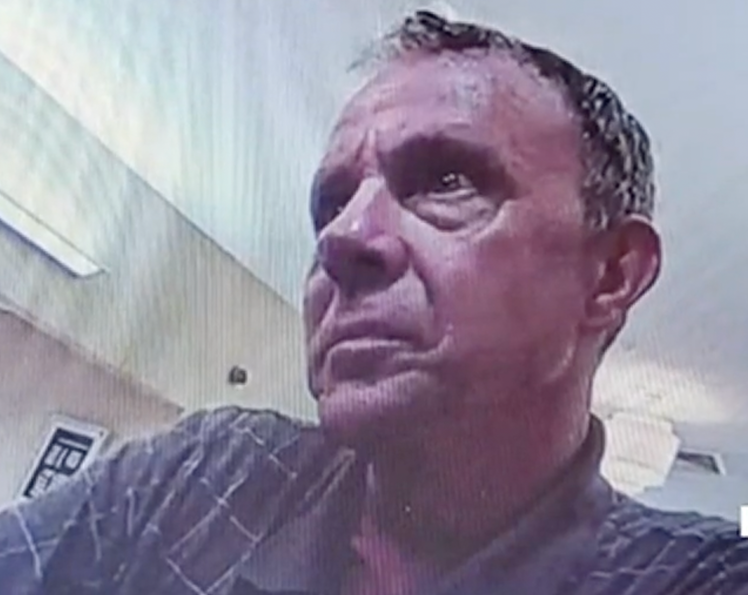 Bank security camera image of King