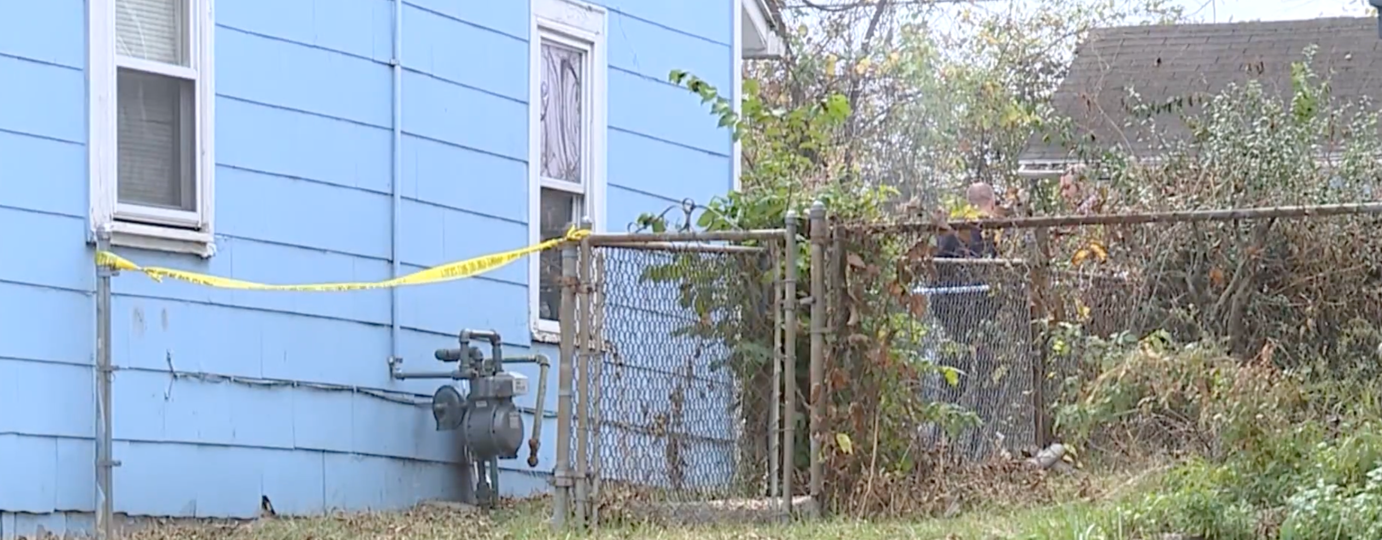 Kansas City Police spokesman Sgt. Jake Becchina said a new resident of the home called police shortly before 10 a.m. Sunday after his dug uncovered the remains. Photo courtesy Fox4Kansas City WDAF TV
