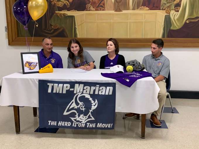 TMP senior Hannah Garcia signed to play softball at Dodge City Community College Wednesday. - courtesy TMP-Athletics