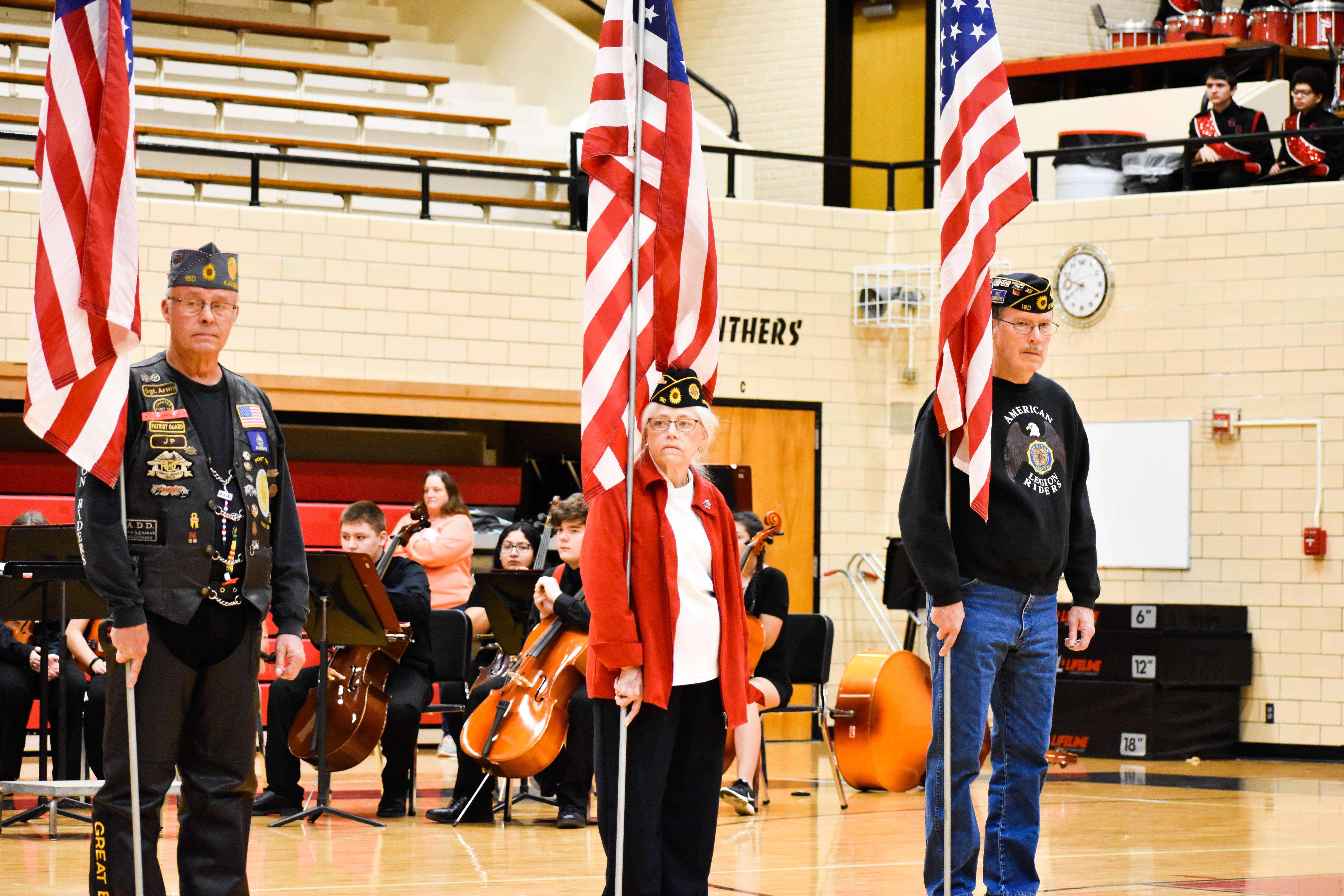 Last held in 2019, Great Bend High School will resume the annual Veteran's Assembly on Friday, Nov. 11, 2022 at 9:30 a.m. Pictured here, volunteers from the American Legion Post 180 at the 2019 event.