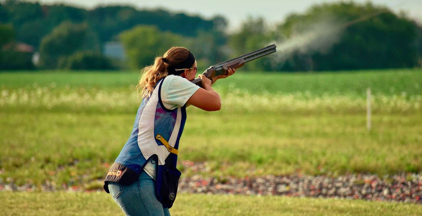 Erin Escritt, 25, of Hays competes nationally and internationally as a skeet shooter. She has worked for the Hays Police Department since May 2021. Courtesy photo<br>