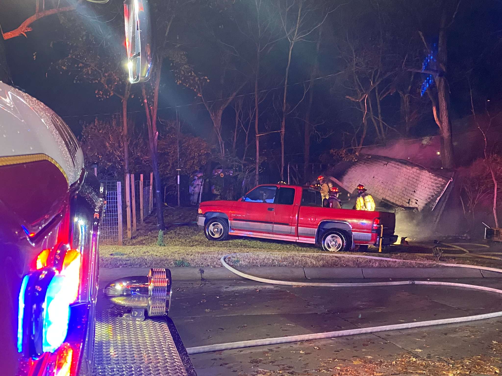 Detached garage fire on Walnut Dr in MHK