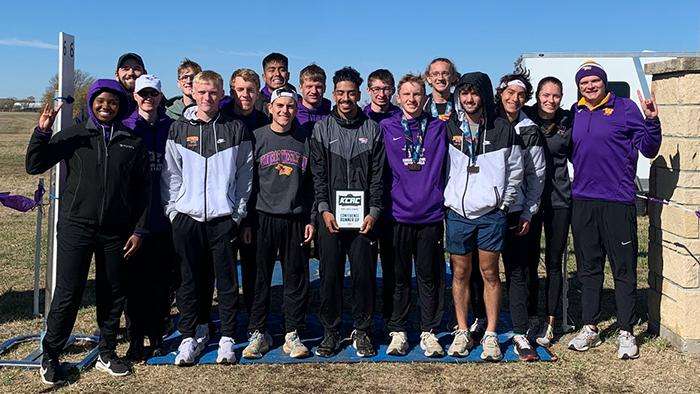 <b>The Coyote men's cross country team.</b>&nbsp;Photo courtesy&nbsp;<a href="http://kwucoyotes.com/">kwucoyotes.com</a>