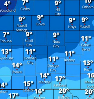 Bundle up! Cold front will bring frigid temps to western KS
