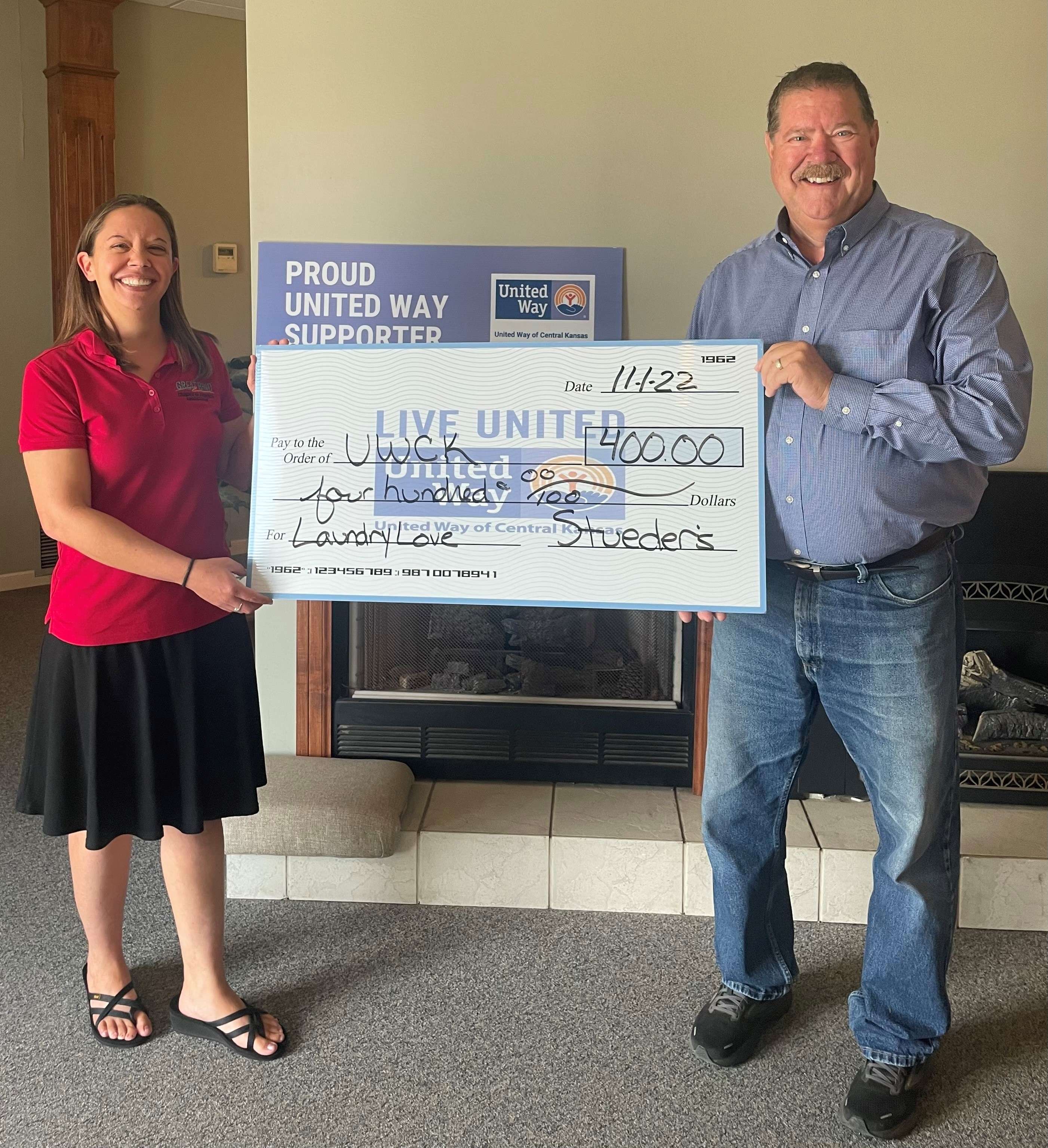 Stueder Contractors is the sponsor for this Saturday's Laundry Love.