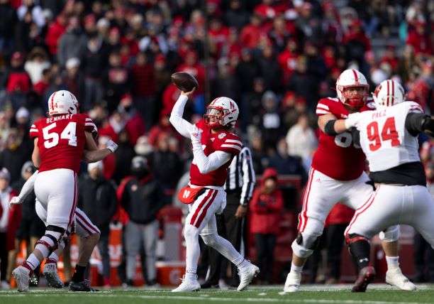 Nebraska quarterback Casey Thompson passes the ball against Wisconsin during the second half of an NCAA college football game, Saturday, Nov. 19, 2022, in Lincoln, Neb. Wisconsin defeated Nebraska 15-14. (AP Photo/Rebecca S. Gratz)