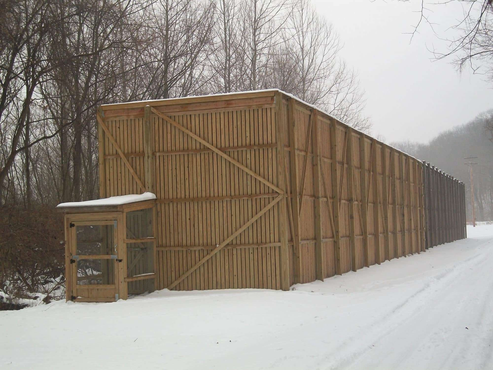 An example of a flight cage. The Great Bend Brit Spaugh Zoo wants to create a similar structure in Great Bend for their raptor rehabilitation program.