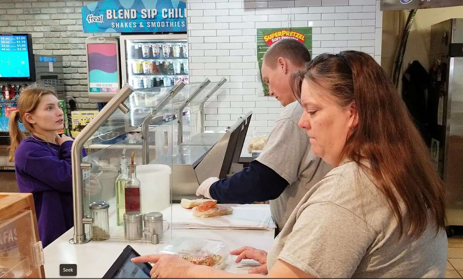 Paula and Darrin Frey serving customers at 'Subs-N-Such'