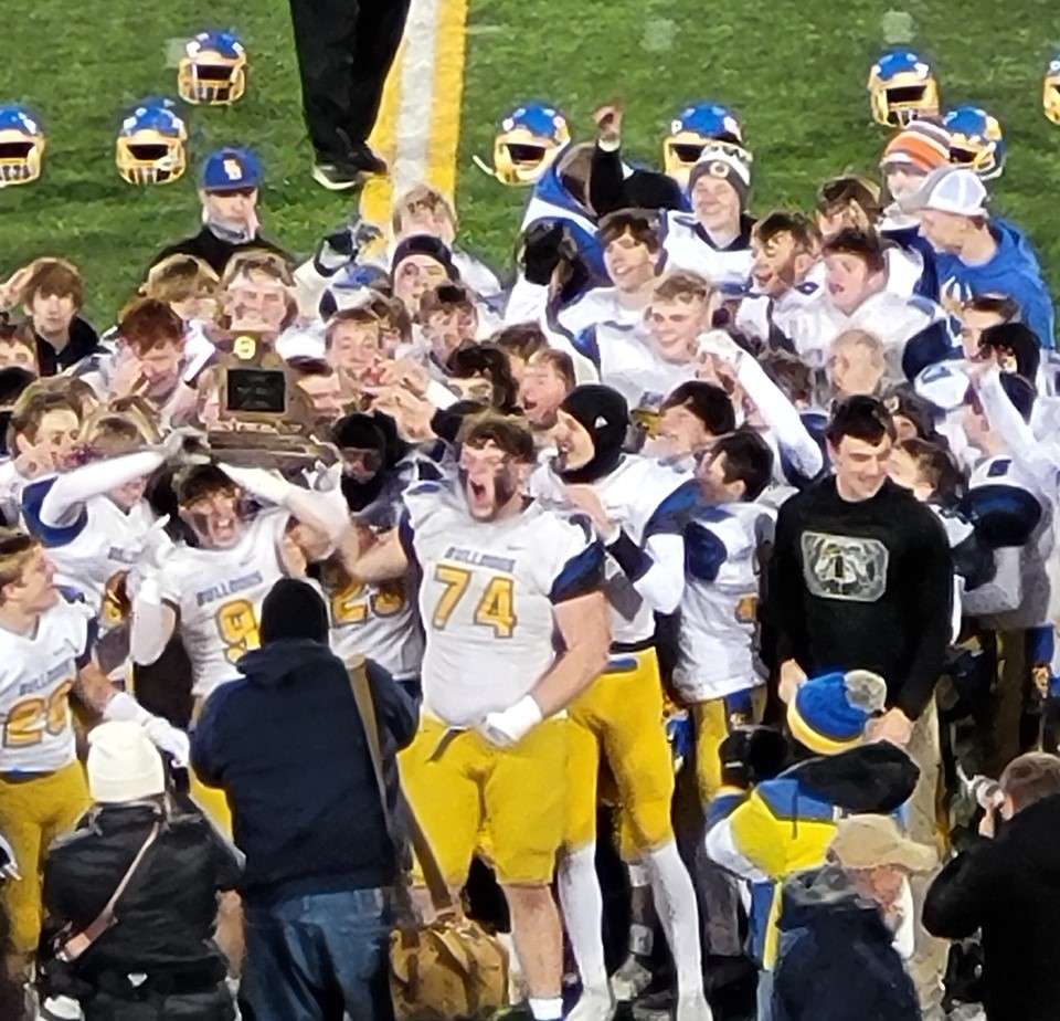 East Buchanan celebrates a second consecutive Class 1 Championship at the Show Me Bowl in Columbia/ Photo by Ken Pike