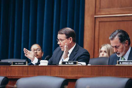 Congressman Sam Graves asks questions during a House committee hearing/Photo courtesy of Congressman Graves' office