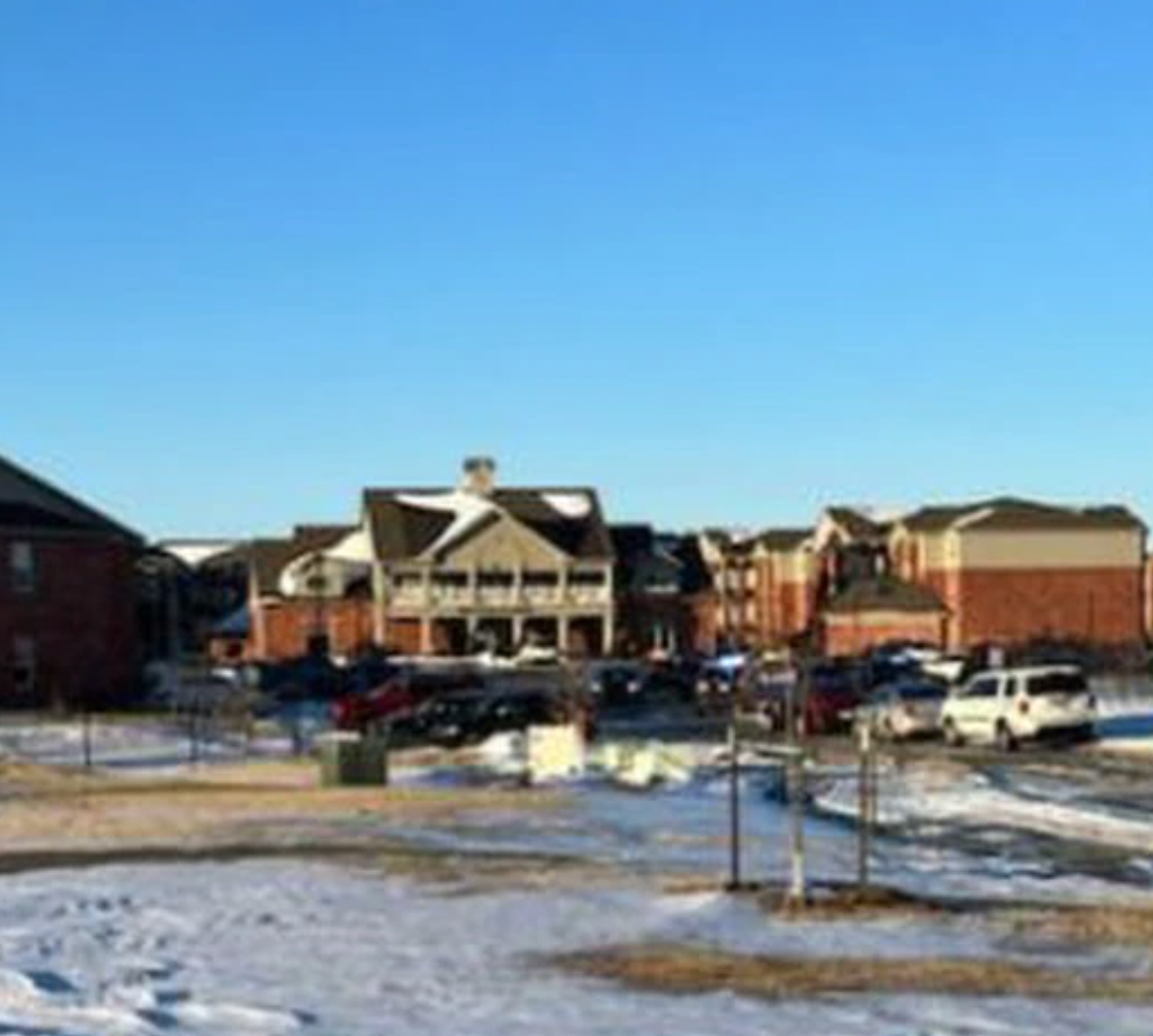 The apartment complex 1300 block of East Meadowlark in Derby-photo courtesy KWCH