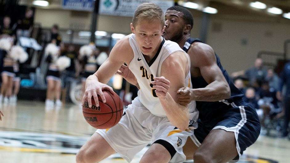 Jared Vitztum scored a season-high 25 points and grabbed 10 rebounds in FHSU's win over Lincoln Monday at Gross Memorial Coliseum (Courtesy FHSU Athletics, Nicole Heitmann)