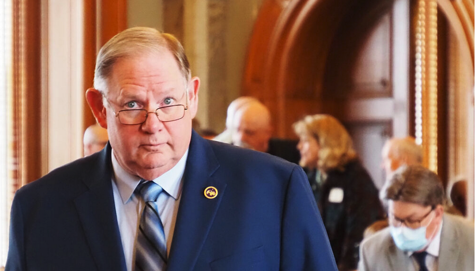 &nbsp;Rep. Dan Hawkins&nbsp; of Wichita, faced no opposition among the 85 GOP House members and members-elect to his promotion.-photo by Sherman Smith