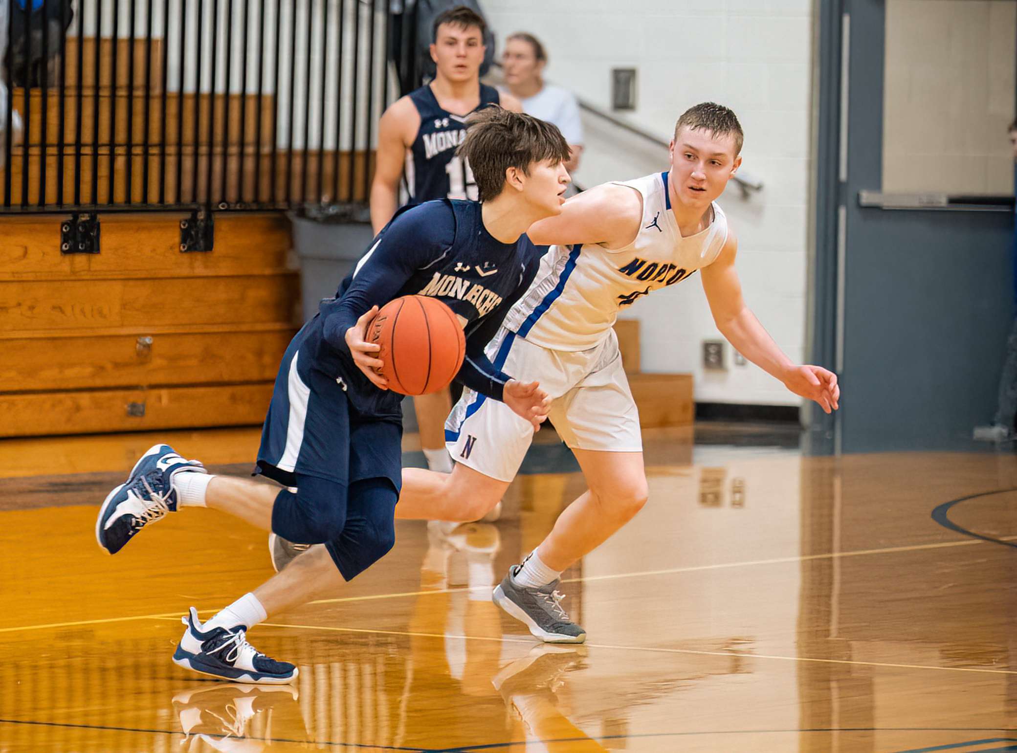 TMP's Gavin Unrein scored eight points Thursday as the Monarchs knock off Norton in overtime. (Courtesy Bluejay Athletics)