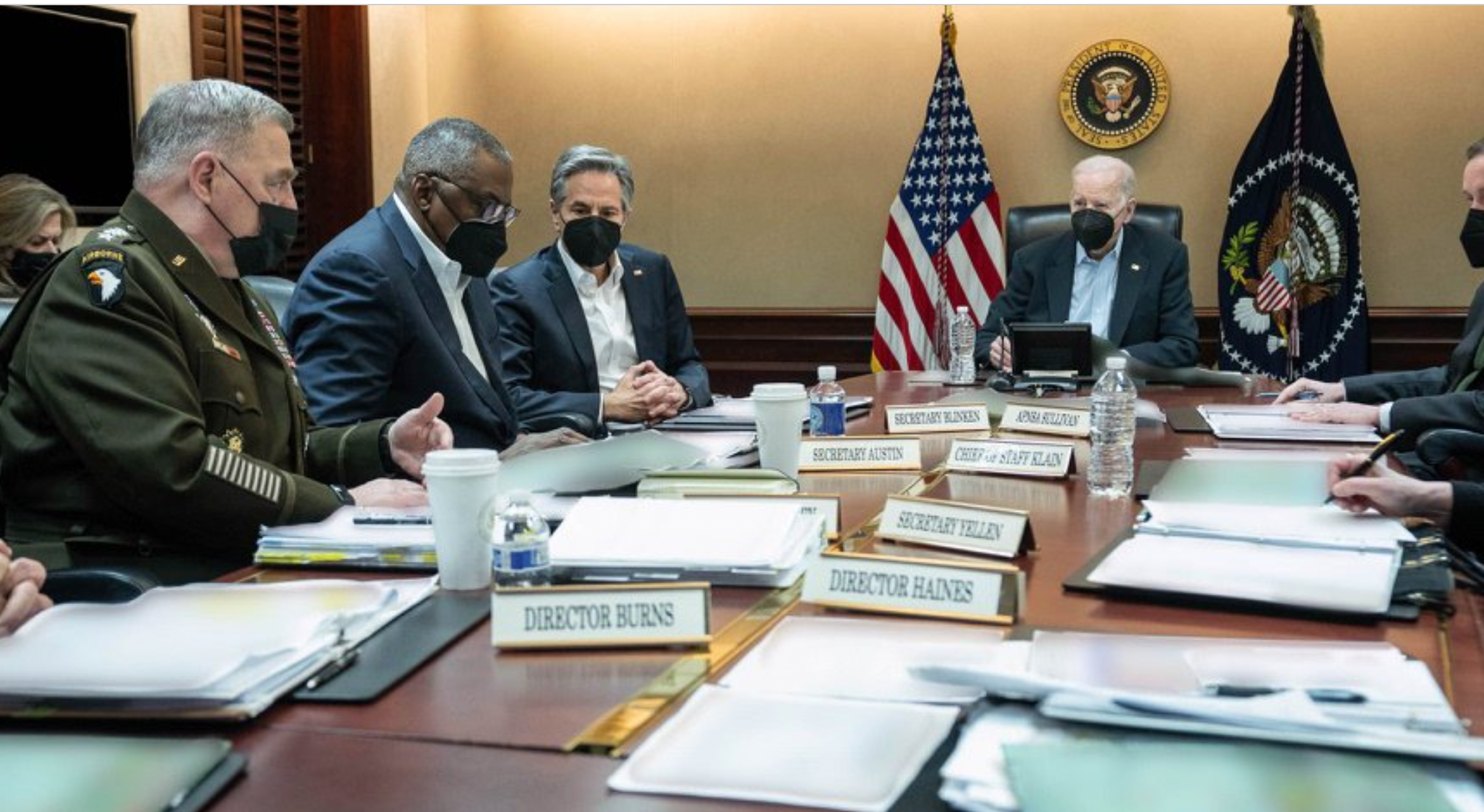 On Sunday President Biden convened a meeting of the National Security Council to discuss the latest developments regarding Russia’s military buildup on the borders of Ukraine-White House photo