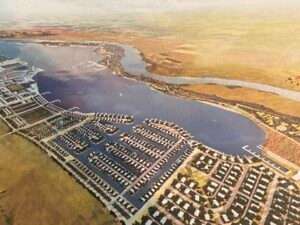 Backers of a 4,000-acre lake proposed between Omaha and Lincoln are eyeing a location in Sarpy County, north and south of Linoma Beach. (Courtesy of PlanPreservePlayNE.com)