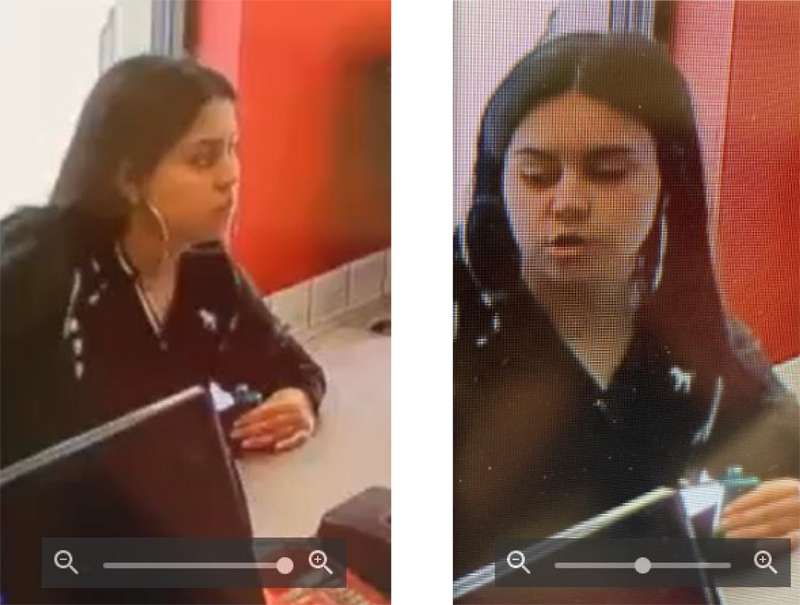 Salina police are looking for this person in connection to the counterfeit bills case. Photos courtesy Crimestoppers