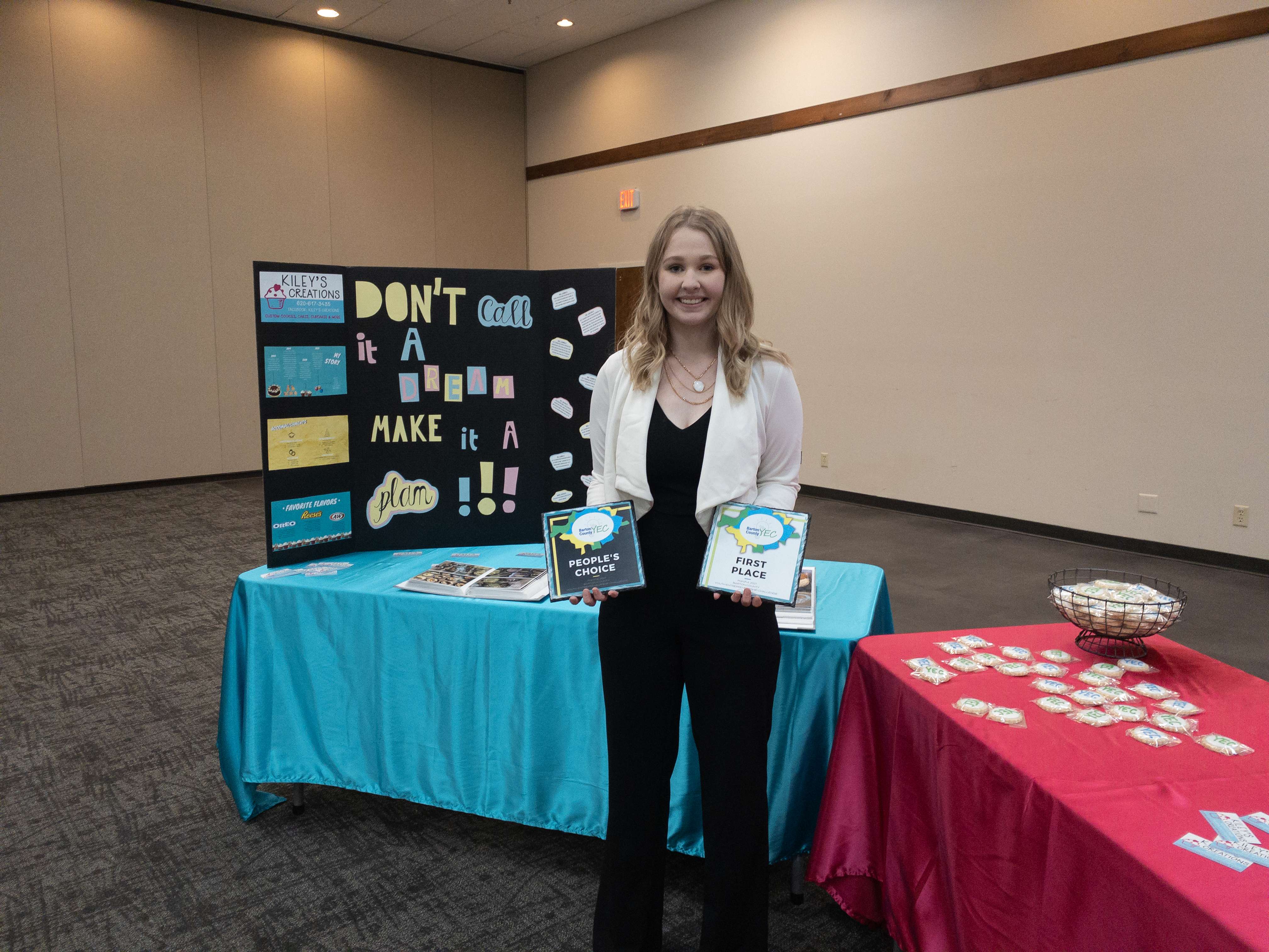 Ellinwood's Kiley Stevenson won $1,000 during last year's Youth Entrepreneurship Challenge.