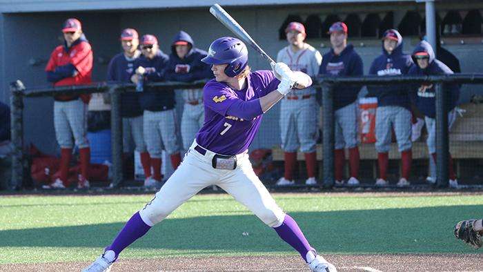 <b>Haydn Brown led off the Coyotes' half of the first inning with a homer.</b> Photo courtesy <a href="http://kwucoyotes.com">kwucoyotes.com</a>