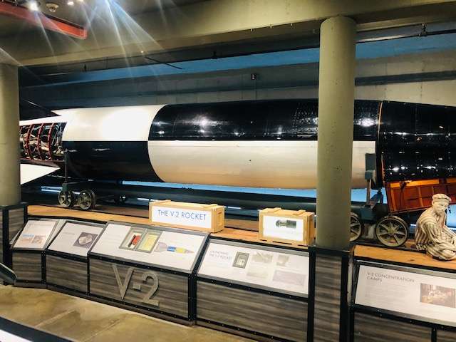 The V-2 display, which kicks off the tour of the space museum is more open and brighter, with easier-to-read plaques that tell the history of the German rocket.