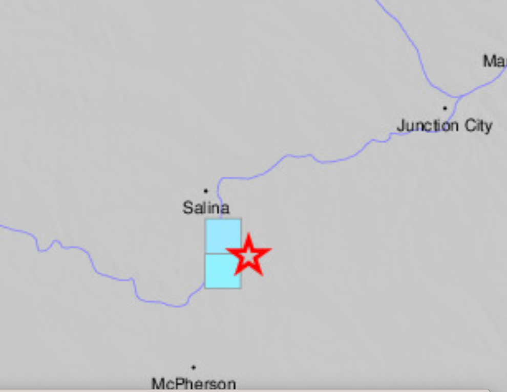 Location of Tuesday's 3.0 quake USGS image