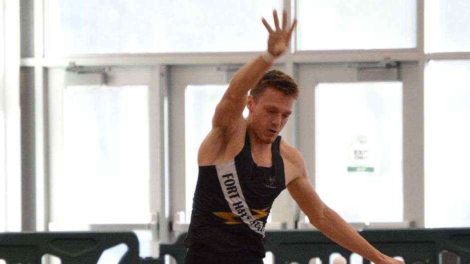 FHSU's Nolan Churchman sits in eighth place&nbsp;through four events in the heptathlon at the NCAA II Championships in Pittsburg, (Courtesy FHSU Athletics, Haley Vajner)
