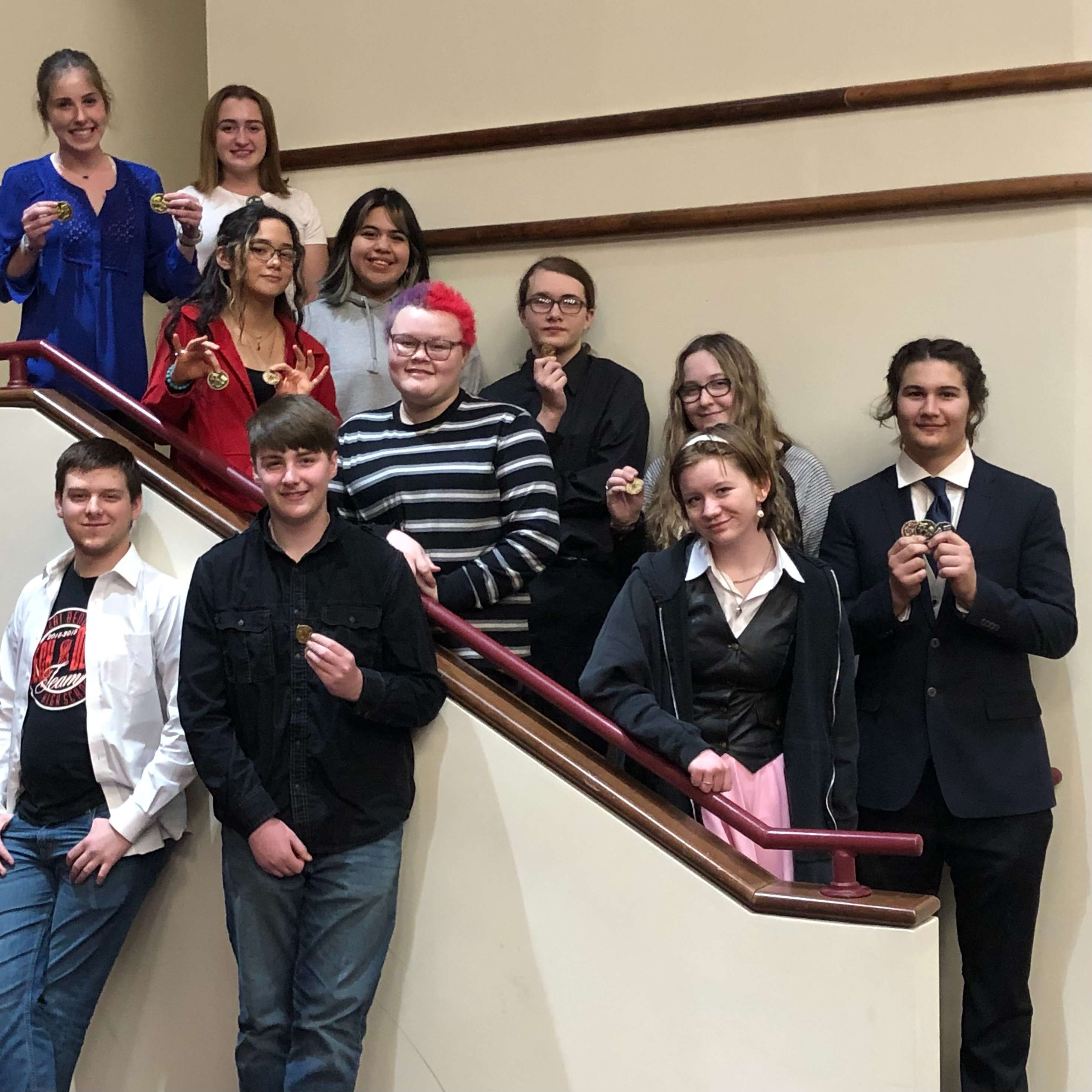 <b>GBHS Forensic students at Hoisington -</b> Back Row: Reese King, Rebeca Rodriguez, Sachary Benefield, Analeah Ochs, Maddix Pokorski. Middle Row: Darcy Feist, Eave Taylor, Theodore Hopkinson-Smith, Leah Nokes. Front Row: Dalton Ruble and Chanler Riley. Not Pictured: Justin Chanka.