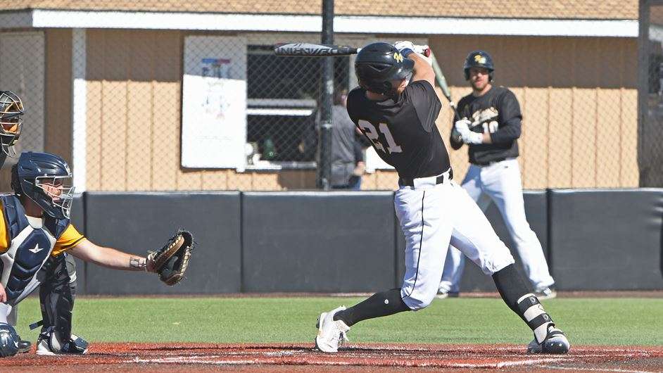 Grant Schmidt drove in six runs in FHSU's win at Newman Tuesday (Courtesy FHSU Athletics, Nicole Hietmann)