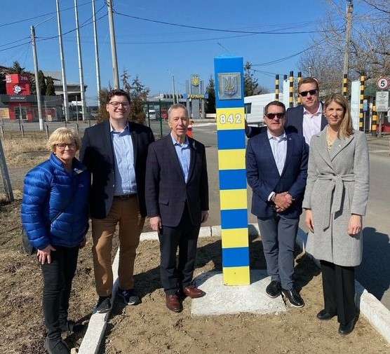 Congressman Jake LaTurner of Kansas traveled as part of a bipartisan Congressional delegation to the Romanian border with Ukraine to learn more about Ukrainian refugees fleeing into Romania/Photo courtesy of Congressman LaTurner's office