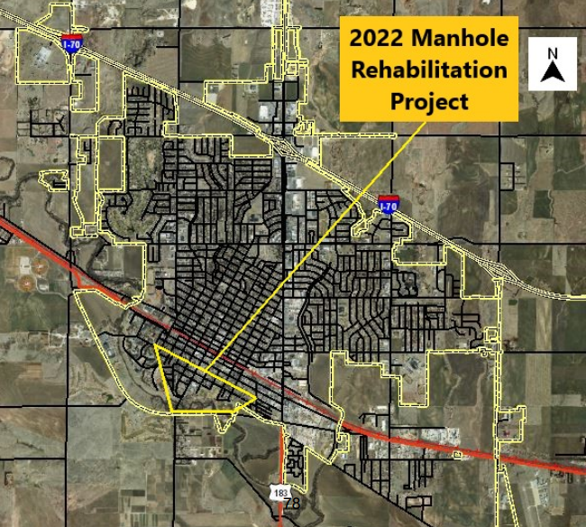 The cost to rehab a manhole averages between $1,500 and $3,000. Replacement cost is approximately $15,000. The city of Hays has about 2,400 manholes. (City of Hays)