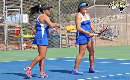 No. 2 doubles Azul Barrios and Malena Hernandez-Barton Athletics