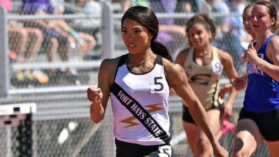 <b>Lyric Holman.</b> Photo by Ryan Prickett courtesy <a href="http://fhsuathletics.com">fhsuathletics.com</a>