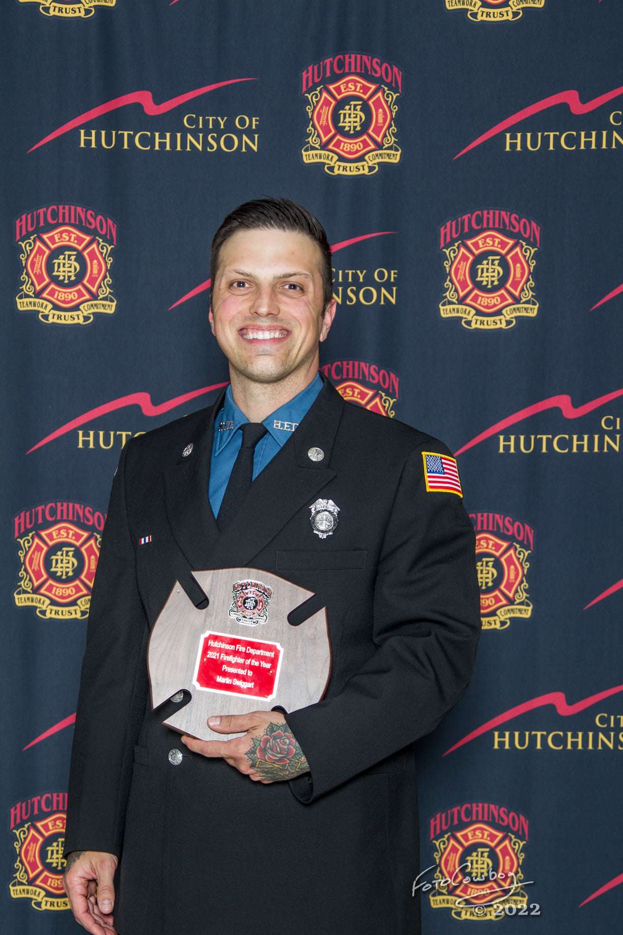 Martin Swiggart was awarded the Firefighter of the Year award.
