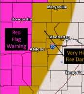 Another round of red flag warnings issued for our area