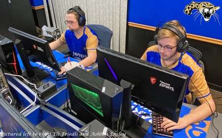 Barton eSports Rainbow 6 Siege players Eli Friedli and Ashton Ensley competing in weekly competition-Barton Athletics