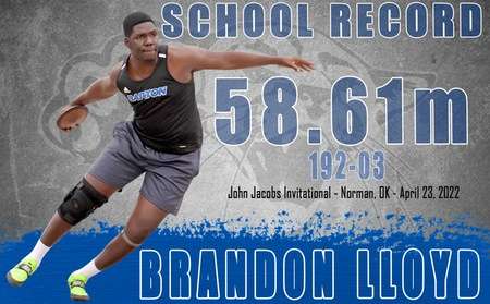 Barton men's track and field results at 2022 John Jacobs Invitational. Featuring Brandon Lloyd breaking school discus record - Barton Athletics