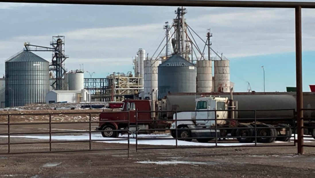 The AltEn Ethanol plant south of Mead, Nebraska, is now closed. It is subject to a clean-up order from state environmental regulators. (Paul Hammel/Nebraska Examiner)