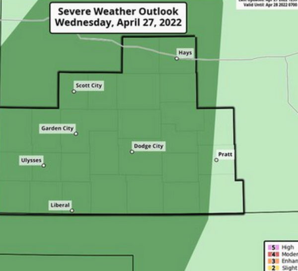 Wednesday front could bring storms, hail into NW Kansas