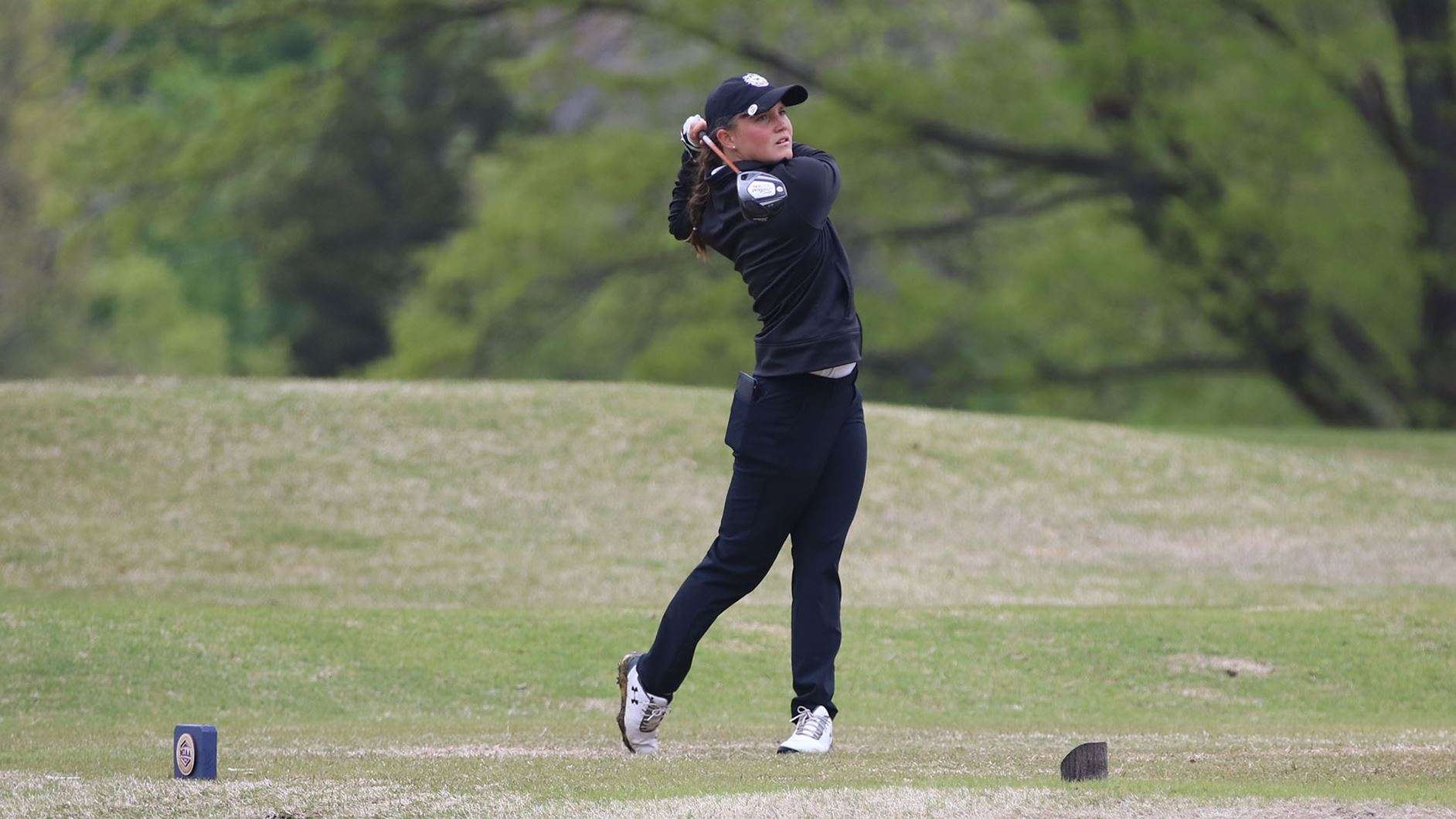 FHSU's Morgan Brasser sits in 15th place after day one of the NCAA II Central Regoinal at the Hot Springs Country Club in Hot Springs, Ark. (Courtesy Don Vieth, Northeastern State Athletics)