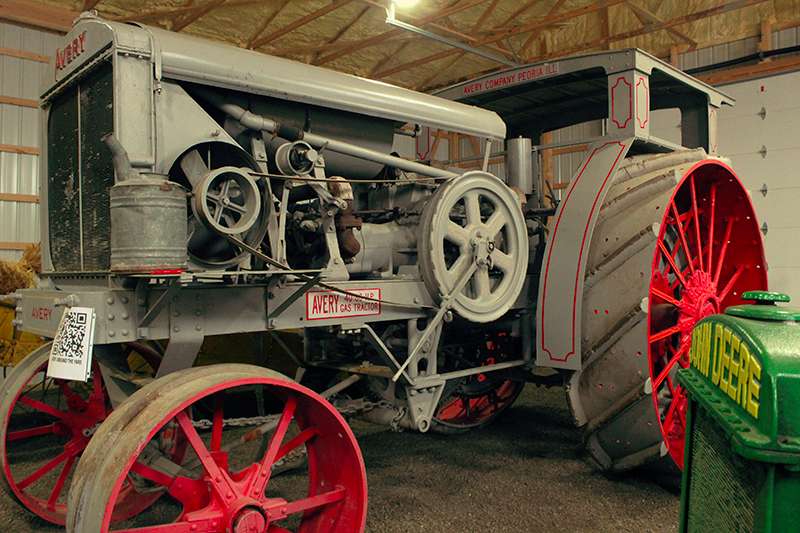The Dorrance Bankery also houses the largest Avery tractor ever made. The tractor belonged to Tony Mahoney's grandfather, who was a thresher in the Dorrance area. Photo by Cristina Janney/Hays Post