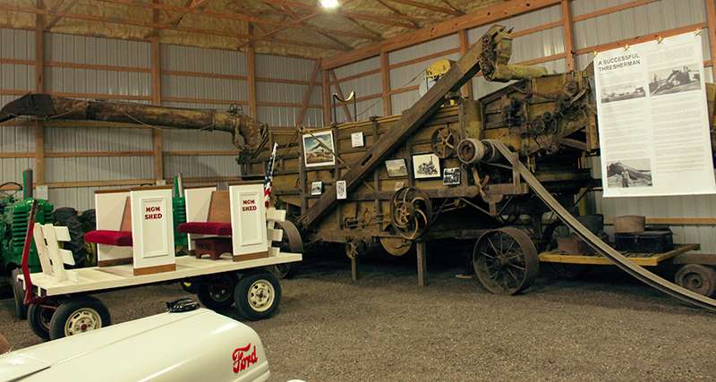 The Dorrance Bankery's museum also houses this Avery thresher. The thresher was the largest that the Avery company made and was owned and operated by Tony Mahoney 's grandfather. Photo By Cristina Janney/Hays Post<br>