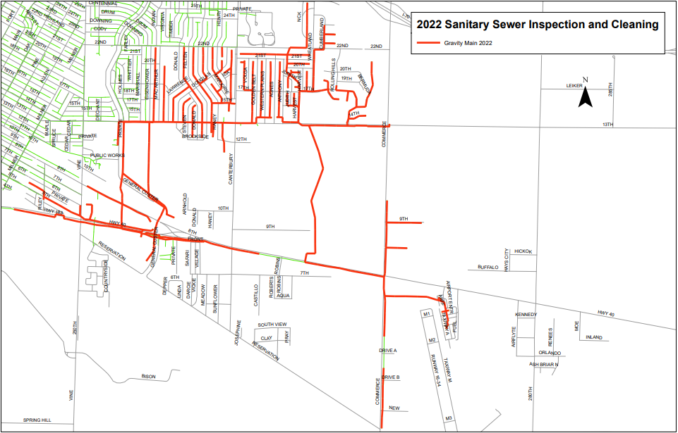 Cleaning and inspection of 22 miles of sewer line will begin in Hays on Monday.&nbsp;