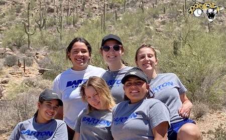 Cougars enjoying a rest day prior to the start of the National Championships - Barton Athletics