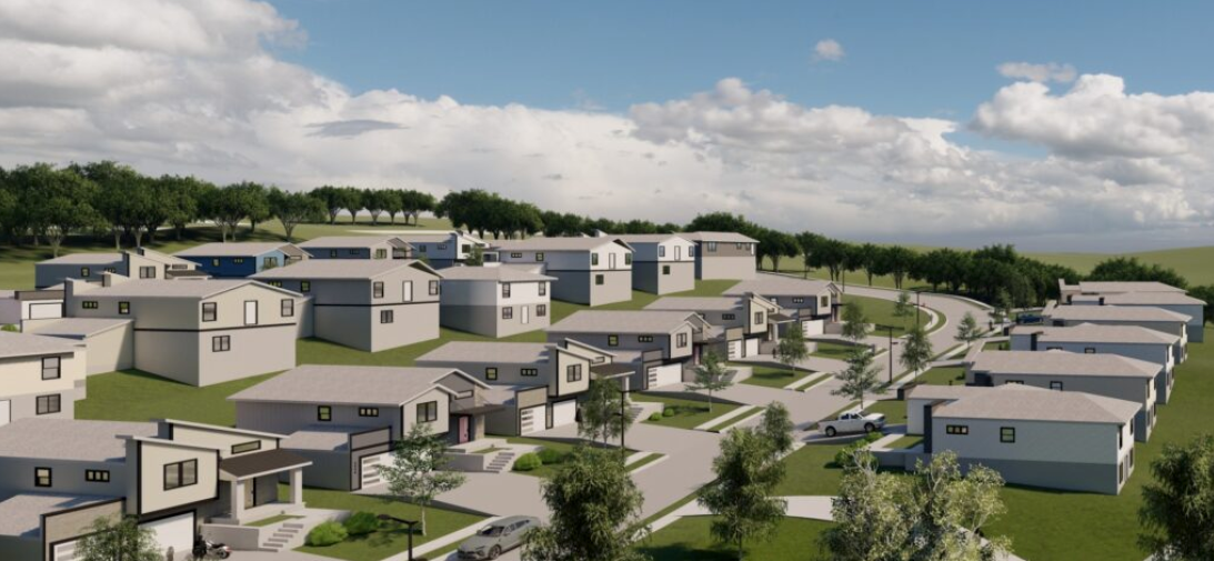Bluestem Prairie neighborhood near 52nd Street and Sorensen Parkway. (Courtesy of Straightline Design)