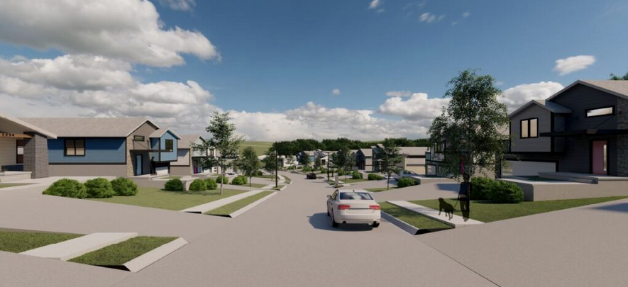  Bluestem Prairie neighborhood near 52nd Street and Sorensen Parkway. (Courtesy of Straightline Design)