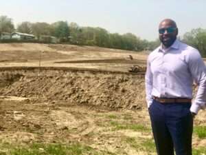  Spencer Danner, of First National Bank of Omaha, spent part of his youth at an apartment site being transformed for homeownership opportunities. (Cindy Gonzalez/Nebraska Examiner)