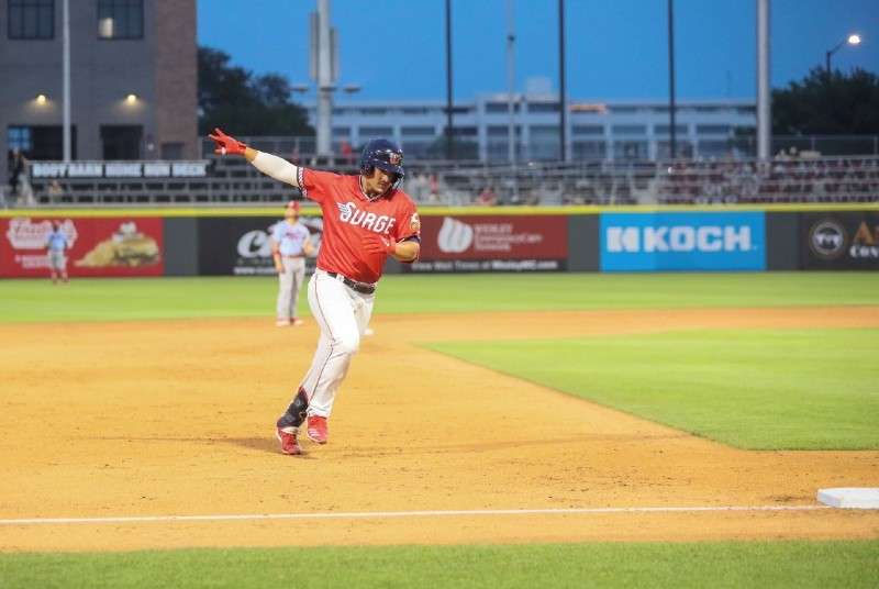 <b>Alex Isola hit a grand slam in the fourth. </b>Photo courtesy Wichita Wind Surge