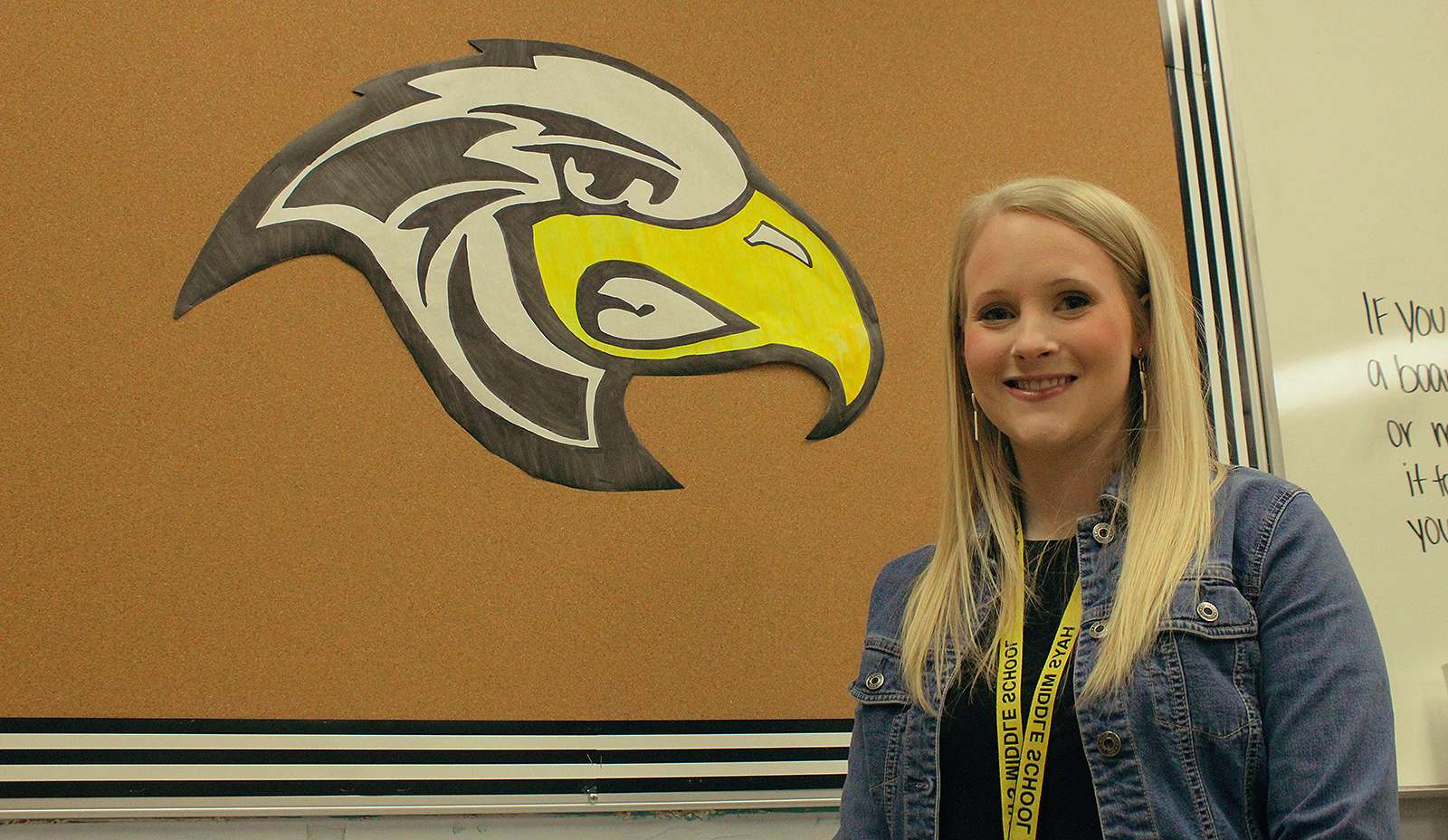 Kate Ozores, seventh-grade science teacher at Hays Middle School, was selected as the Hays Post Teacher of the Month for May. Photo by Cristina Janney/Hays Post<br>