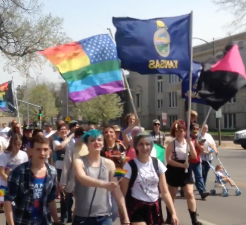 Marchers in the Little Apple Pride Parade-from the organization's Facebook page.