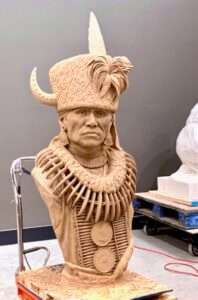 Bust of Chief Standing Bear to be displayed outside the building. (Courtesy of Department of Administrative Services)